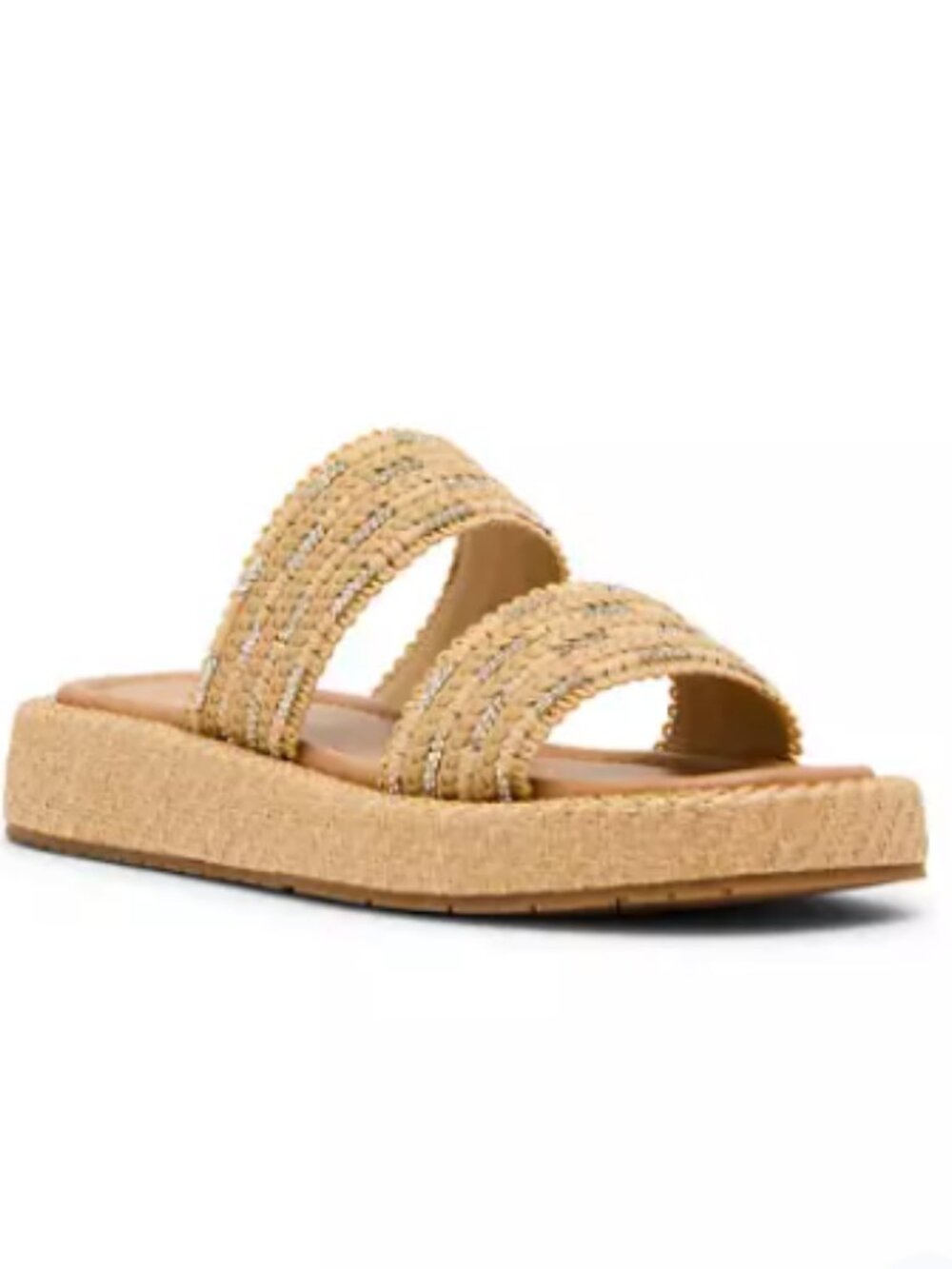 Madden Girl Mykonos Raffia Platform Sandals, NIB Women's 6.5 ($59)